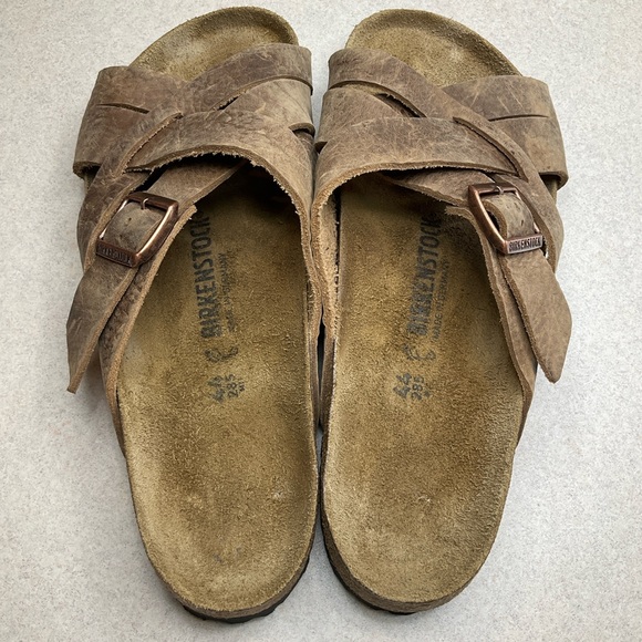 Birkenstock Lugano Camberra Old Tobacco Oiled Leather Sandal 44 11-11.5  Brown